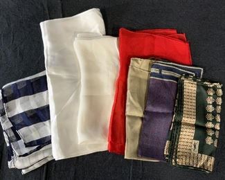 Lot 7 Silk Scarves & Shawls, YSL, Saks, and more