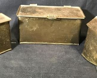 Group lot Vintage Brass Wall Pockets\ Boxes