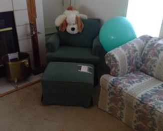 Chair with ottoman