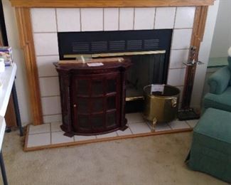 English Country Curve Front Barley Twist Mahogany Hanging Wall Curio