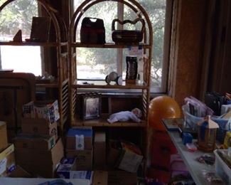 2 Bamboo shelving units