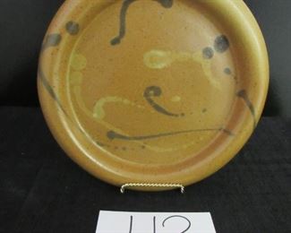 Stoneware pottery plate