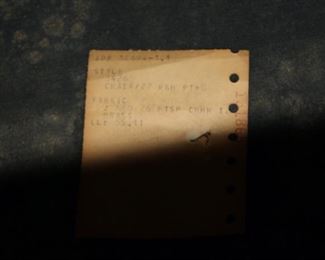 Label at bottom of T Back Lounge Chair by Milo Baughman 1968