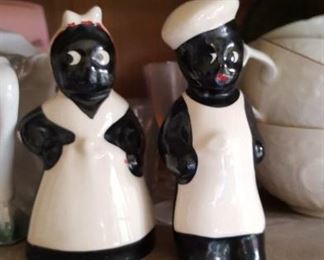 Black Americana salt and pepper shakers