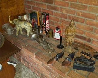 Antique clothes irons made of cast iron