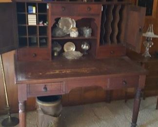 Antique postmasters postal sorting station secretary