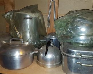 Vintage 1950s cookware pots and pans