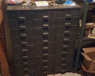 Vintage 1940s storage cabinet metal