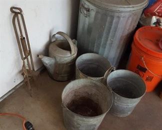 Galvanized garden tools