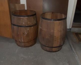 Antique beer barrels