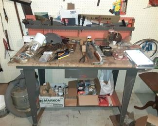 Hand tools and workbench