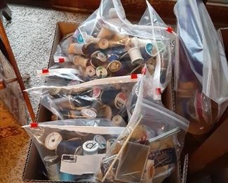 Tons of thread and supplies sewing