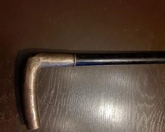 Walking stick with sterling silver handle
