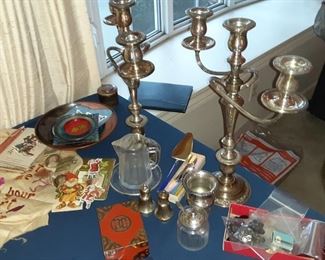 Sterling silver candlesticks candelabra