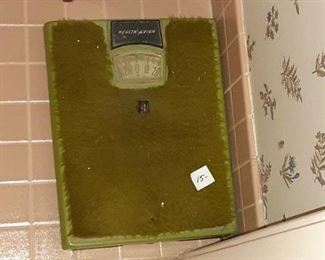 Vintage Green Fuzzy Scale