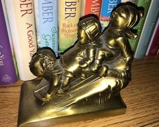 Brass bookends