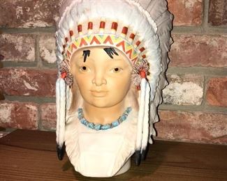 Cybis Native American staue