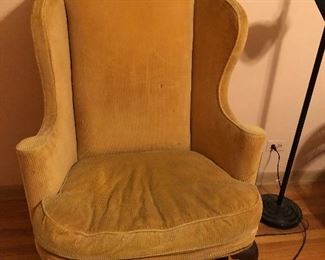 Comfy Arm Chair Vintage Amber Velvet