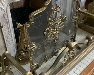 French fires screen, Unusual brass fender