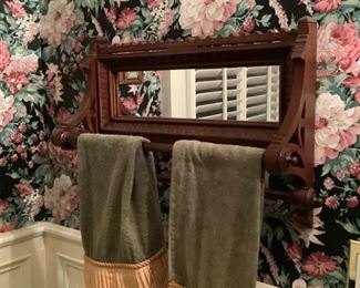 Walnut towel rack