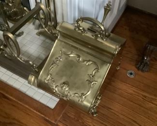 Brass coal scuttle