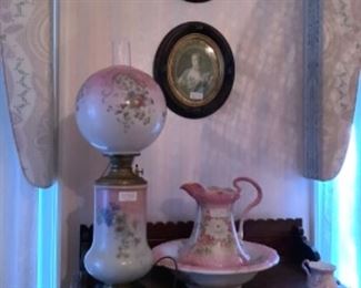 Hand painted oil lamp