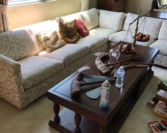 Mid Century sectional - African axes, 