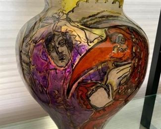 107A Maxi Power Carnevale A Venezia Reverse Painted Vessel