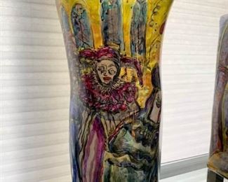 105 Maxi Power Carnevale A Venezia Reverse Painted Vessel