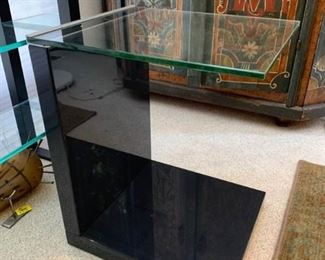 109 Glass  Metal Side Table