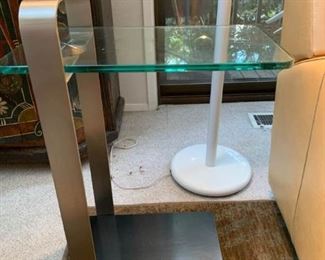110 Glass  Metal Side Table