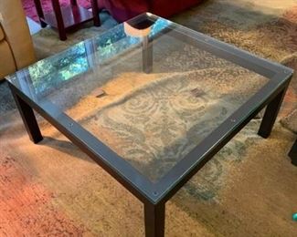 118 Glass  Metal Coffee Table