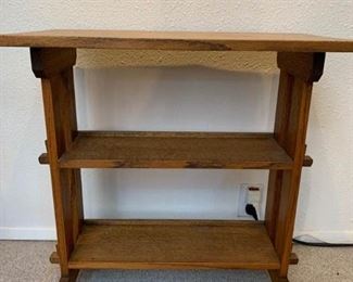 126 Arts  Crafts Oak Library Table