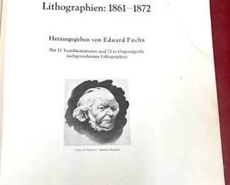 Honore Daumier Lithographs from 1861-1872 By Eduard Fuchs. Very cool bound portfolio with over 50 lithographs. 