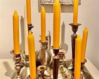 A mix of candle holders