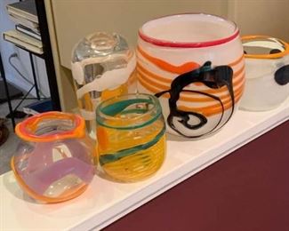 167 Hand Blown Art Glass Pieces