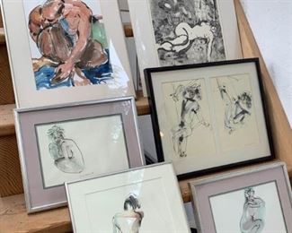 422 Maxi Powers Framed Watercolors