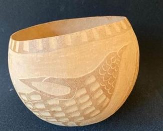 218 Carved Wood Bowl