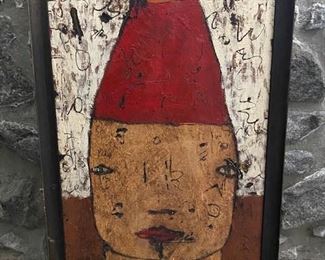 Michael Banks, self taught painter from Alabama. Contemporary American Folkart. 16.5" x 27".  