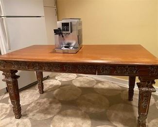 Wooden Carved Table with one drawer