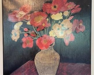 Vase/Floral Framed Print