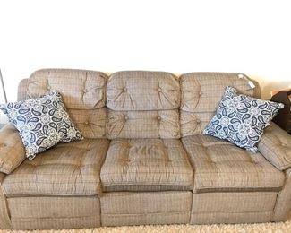 2 matching couches.  Recliners on both ends. 