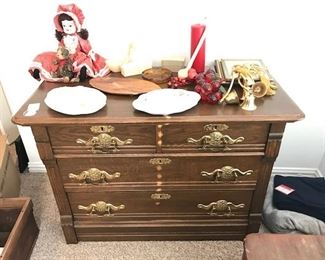 Antique buffet or chest of drawers.  Large and heavy. 