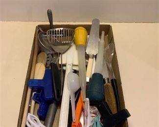 Assorted kitchen utensils
