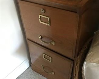 2 Drawer Wood File Cabinet $ 30.00