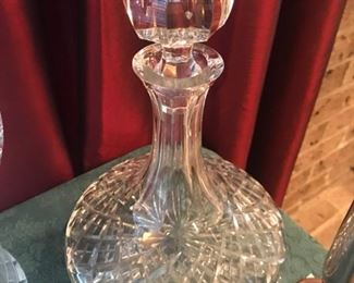 Waterford Ships Decanter (small brown streak at bottom - could possibly be cleaned - we did not attempt to) $ 88.00