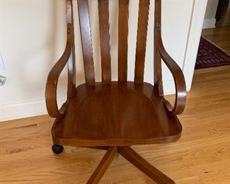 Ethan Allen Rolling Desk Chair: $150