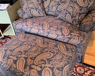 Ethan Allen Twin Sleeper Marina Chair with Ottoman $150