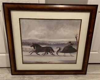 Horse and Gentleman Framed Print, 41"x37" $50