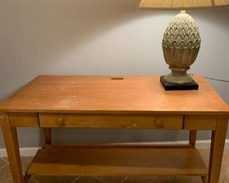 Ethan Allen Desk $50, Table Lamp $50